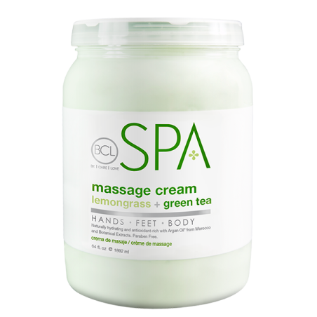 BCL SPA Massage Cream Lemongrass + Green Tea 64 oz (1.814 gr)